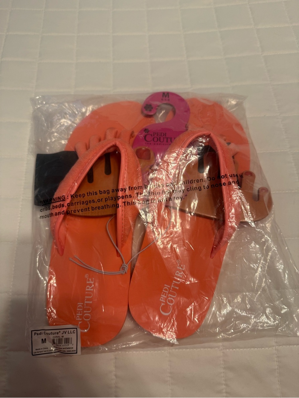 Pedi Couture Orange Flip Flops